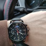 Men Sport Watch Stainless Steel Quartz Wristwatch Man Business Casual Simple Leather photo review