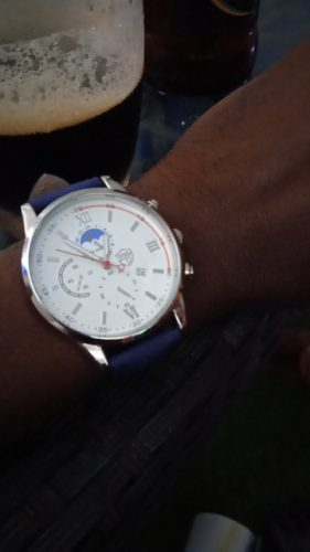 Men Sport Watch Stainless Steel Quartz Wristwatch Man Business Casual Simple Leather photo review