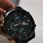 Men Sport Watch Stainless Steel Quartz Wristwatch Man Business Casual Simple Leather photo review