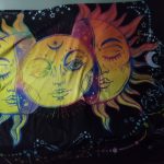 White Black Colorful Sun Moon Mandala Tapestry Wall Hanging Celestial Wall Tapestry Hippie Wall Carpets Dorm Decor Wall Tapestr photo review