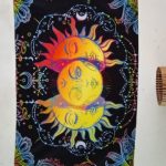 White Black Colorful Sun Moon Mandala Tapestry Wall Hanging Celestial Wall Tapestry Hippie Wall Carpets Dorm Decor Wall Tapestr photo review