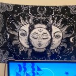 White Black Colorful Sun Moon Mandala Tapestry Wall Hanging Celestial Wall Tapestry Hippie Wall Carpets Dorm Decor Wall Tapestr photo review