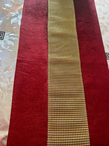 high quality Gold Rhinestones Table Runner luxurious faux silk Flannel Diamond Table Runners Pillow Case Table Mat For homeParty photo review