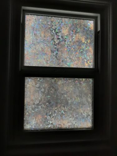 3D Rainbow Effect Window Films Privacy Decorative Film Anti-UV Non-Adhesive Static Cling Glass Sticker for Home Kitchen Office photo review
