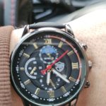 Men Sport Watch Stainless Steel Quartz Wristwatch Man Business Casual Simple Leather photo review